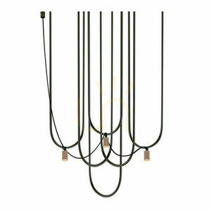 Függőlámpa Antigo Udin 3 fekete platina acél MR11 LED 9784 small 0