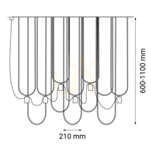 Függőlámpa Antigo Udin 6 fekete acél LED MR11 110 cm 9785 small 1