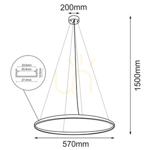 Függőlámpa Antigo Agari 57 arany LED 4000K 5325 small 1