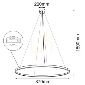 Függőlámpa Antigo Agari 87 LED arany 870 mm 5335 small 1