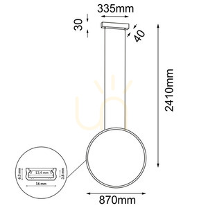 Függőlámpa Antigo Agaro 87 fekete LED 3000K 5310 small 1