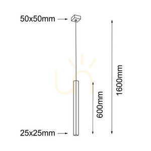 Függőlámpa Antigo Aomori 1 fekete 60 cm G9 LED 7986 small 1