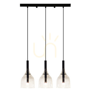 Függőlámpa Antigo Botor 3 fekete átlátszó üveg G9 530 mm 5096 small 0