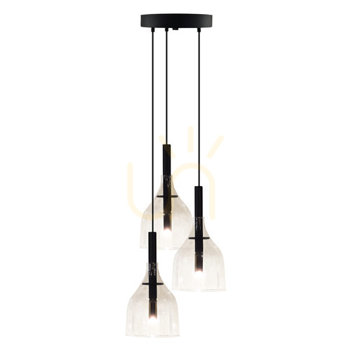 Jelölje be Függőlámpa Antigo Botor O 3 fekete átlátszó üveg G9 LED 20 cm 5097