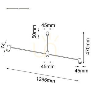 Függőlámpa Antigo Dakata 2 fekete LED MR11 5634 small 1