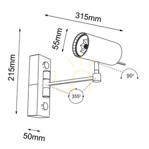 Spotlámpa Antigo Fussa K fekete GU10 LED 2209 small 1