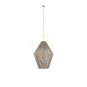 Függőlámpa Antigo Hagata bézs acél-pamut E27 50 cm 5128 small 0