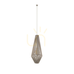 Függőlámpa Antigo Hagata 3 bézs acél-pamut E27 30 cm 5129 small 0