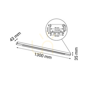Mennyezeti lámpa Antigo Hakoda fehér LED 130 cm 4000K 8655 small 1