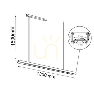 Függőlámpa Antigo Hakoda LED fekete 130 cm 4000K 8656 small 1