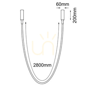 Függőlámpa Antigo Hebi fekete LED 3000K 320 cm 5056 small 1
