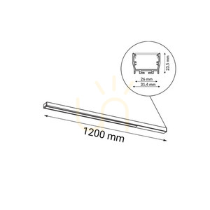 Mennyezeti lámpa Antigo Hiate Line LED fekete 120 cm 1810 small 1