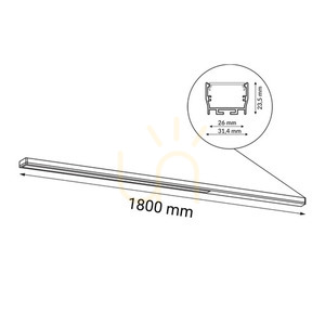 Mennyezeti lámpa Antigo Hiate Line LED fehér 180 cm 1817 small 1