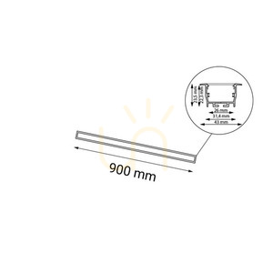 Süllyesztett LED lámpatest Antigo Hiate Line fekete 90 cm 4000K 1826 small 1