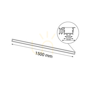 Süllyesztett LED lámpatest Antigo Hiate Line fehér 150 cm 4000K 1835 small 1