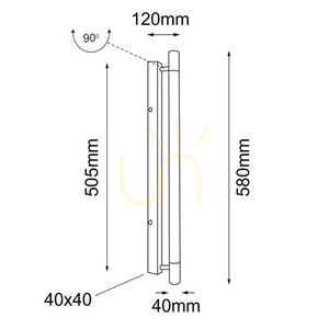 Fali lámpa Antigo Ibara K1 fekete LED 58 cm 4473 small 1