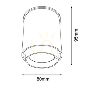 Plafonlámpa Antigo Iga fekete GU10 9,5 cm 1115 small 1