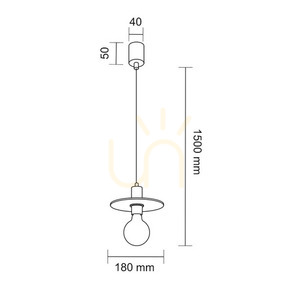 Függőlámpa Antigo Ikeda fekete E27 LED 18 cm 7982 small 1