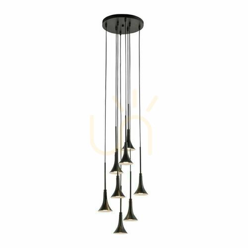 Jelölje be Függőlámpa Antigo Kanzaki 8 LED fekete 30 cm 3000K 7942
