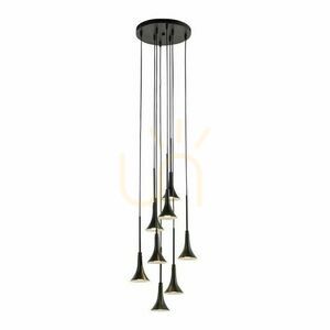 Függőlámpa Antigo Kanzaki 8 LED fekete 30 cm 8533 small 0