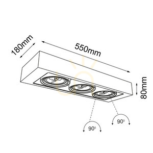 Mennyezeti lámpa Antigo Koga 3 fehér LED ES111 55 cm 7127 small 1