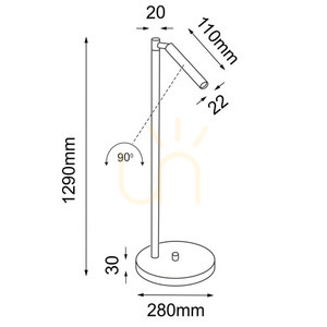 Állólámpa Antigo Kosame F fekete G9 LED 129 cm 7872 small 1