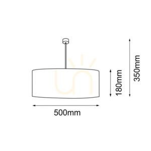 Függőlámpa Antigo Lamego fekete szövet-acél E27 50 cm 5184 small 1