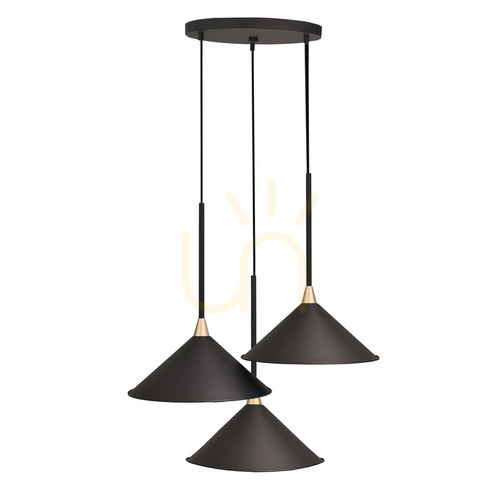 Jelölje be Függőlámpa Antigo Merto 3 fekete acél E27 32 cm 5066