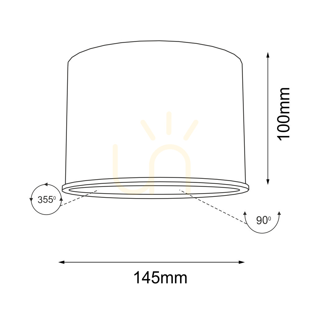 Kilátás Mennyezeti lámpa Antigo Miki fekete LED ES111 100 mm 1117 Mennyezeti lámpa Antigo Miki fekete LED ES111 100 mm 1117