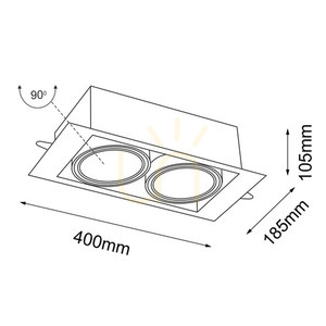 Süllyesztett lámpatest Antigo Muko 2 fehér LED ES111 7352 small 1