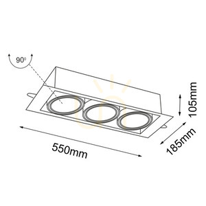 Süllyesztett lámpatest Antigo Muko 3 fehér LED ES111 7358 small 1