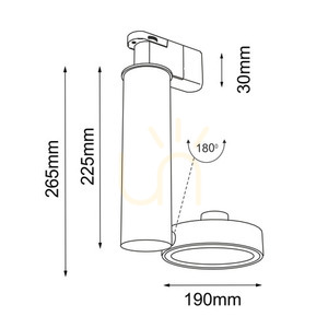 Spotlámpa Antigo Natori fehér LED ES111 sínrendszerhez 7691 small 1