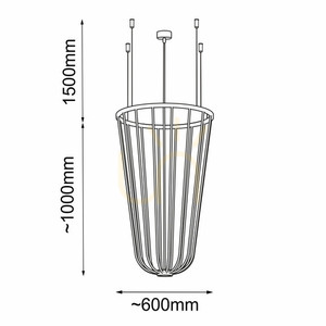 Függőlámpa Antigo no. moon A Z fekete acél GX53 LED 60 cm 5145 small 1