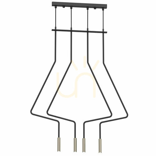 Jelölje be Függőlámpa Antigo no. Vi 4 fekete acél G9 LED 112 cm 5141