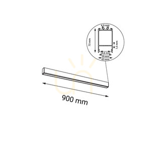 Mennyezeti lámpa Antigo Numata LED fehér 90 cm 4000K 8659 small 1