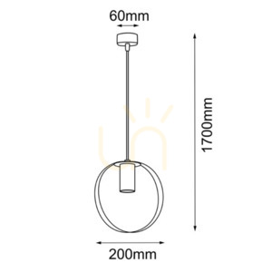 ORTIGA 1 Antigo 5041 függesztéklámpa fekete gyűrű Ø20 cm GU10 small 1