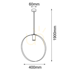 Antigo ORTIGA 3 függeszték kör 40 cm matt platina acél 1x GU10 5153 small 1
