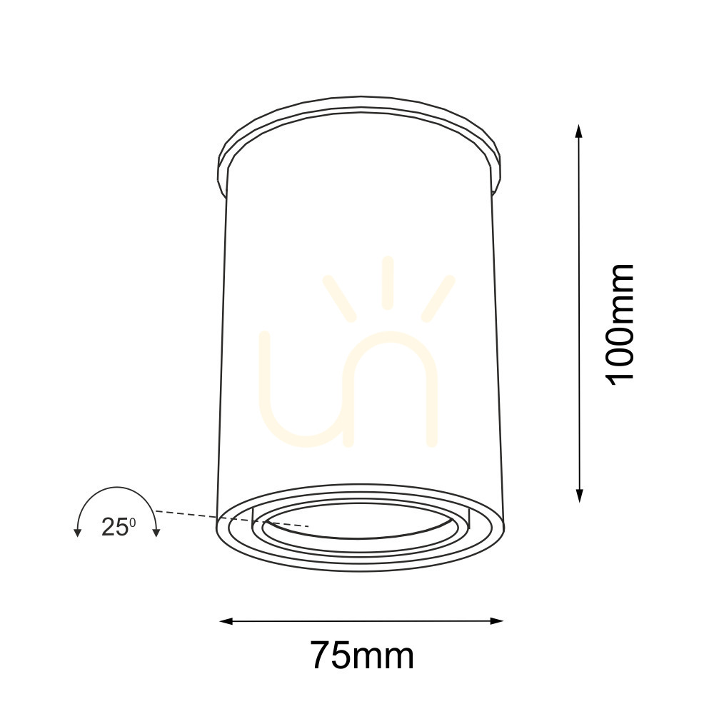 Kilátás Mennyezeti lámpa Antigo Osaka fekete GU10 10 cm 1119 Mennyezeti lámpa Antigo Osaka fekete GU10 10 cm 1119