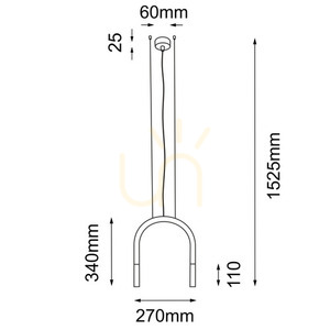 Függőlámpa Antigo Sukomo fekete 2xG9 27 cm 7858 small 1