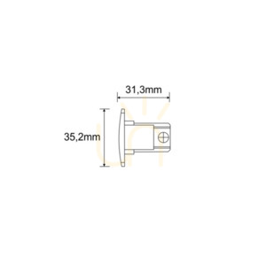 Végzáró 3 fázisú felületi sínhez, fehér, Antigo 8110 small 1