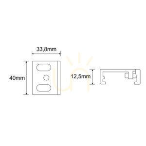 Tartókonzol felszíni gyűjtősínhez 3F 230V fekete Antigo Szynoprzewód 3F 8127 small 1