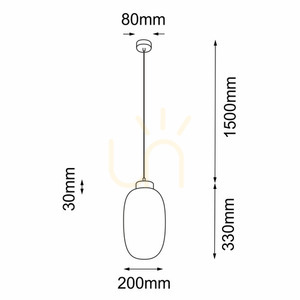 Függőlámpa Antigo Tanpo fekete acél üveg G9 20 cm 5208 small 1