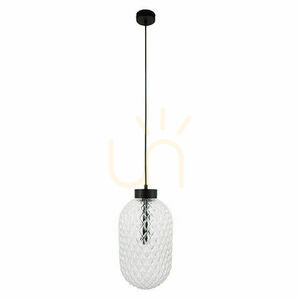 Függőlámpa Antigo Tanpo fekete acél üveg G9 20 cm 5208 small 0