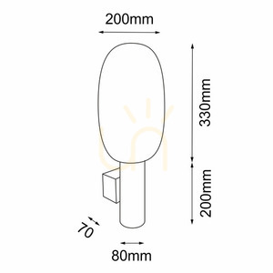Fali lámpa Antigo Tanpo fekete acél üveg G9 53 cm 4008 small 1