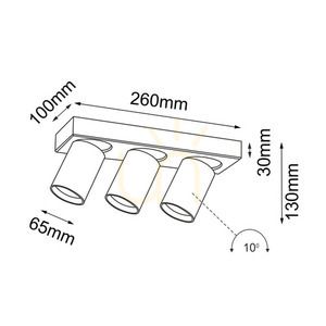 Spotlámpa Antigo Tarumi 3 fekete GU10 7974 small 1
