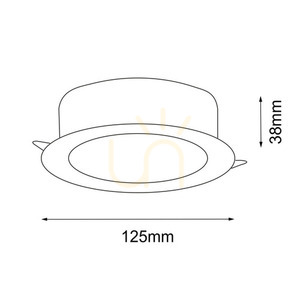 Süllyesztett LED lámpatest Antigo Tottori fekete 12,5 cm IP44 4000K 8579 small 1