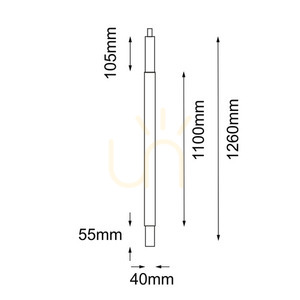 Kültéri függőlámpa Antigo Natsu antracit 126 cm LED T8 9901 small 1