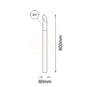 Antigo Saga kerti lámpa 80 cm antracit GU10 9920 small 1