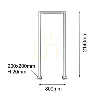 Antigo Taketa 9929 kültéri lámpatest, antracit, 80 × 214 cm, G13 small 1