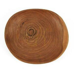 BAZAR BIZAR Teak Root Organic tányér teakgyökérből, natúr, 25 cm small 2